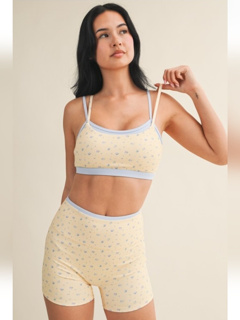 🍋🌸 Lemon Ditsy Floral Bralette